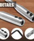 Rock Solid High Carbon Steel Drill Bit Extensions Six And Twelve Inch Hex Shank Spade Adapter close-up of hex shank and details