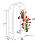 White Vinyl Garden Arbor For Weddings And Outdoor Parties PVC Arch Backdrop For Ceremony Garden Trellis For Climbing Plants Easy Setup