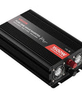 1500W Pure Sine Wave Power Inverter Transforms 12V Dc Into 120V Ac For Rv Trucks With Remote Control USB Type C fast charge ports, metal casing.