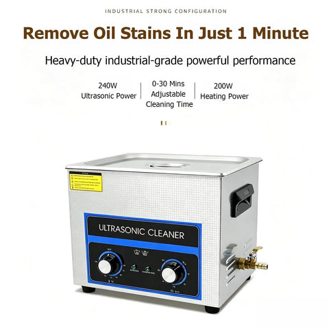 Hype this 6.5L Digital Ultrasonic Cleaner! It’s a total beast with 240W power and adjustable timer for deep cleaning.