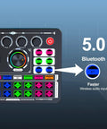 Digital controls on Pro Live Audio Mixer With Built In DSP Card For Streaming Podcasting And Gaming All In One DJ Mixer.