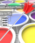 Helix Drill Paint Mixer Attachment for 1 Gallon Resin, Epoxy, and Latex Paint, 11.8 Inch Stirrer against paint cans