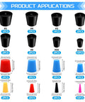 Premium JTAREA 16 Value Kit With Tapered Rubber Stopper Assortment And Colorful Silicone Plugs For Lab Flasks Chemistry Experiments Wear Resistant Solid Seals Not Easy To Deform Durable Stoppers size chart