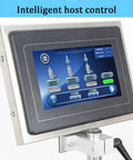 Digital control panel of Heavy Duty Double Head Liquid Filling Machine With Belt Conveyor And Digital Control Built Different For Perfume Oil And Juice Bottling Operations.