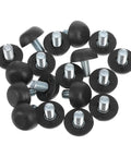 Sixteen Pcs M8 Adjustable Furniture Leveling Feet With Non Slip Rubber Pads Stainless Steel Height Adjustable Feet For Tables And Chairs Heavy Duty Sturdy Floor Protectors, black rubber