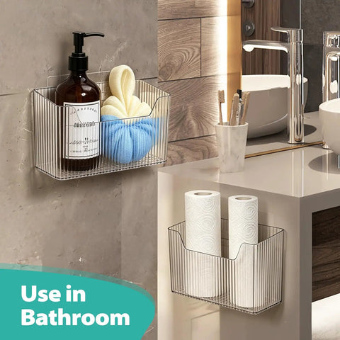 2 Pack Self Adhesive Cabinet Door Organizer Stackable Hanging Storage Bins Super Slick Lid Sorter Heavy Duty Plastic Rack For Kitchen Bathroom Pantry And Rv No Fuss Game Changing Storage Solution