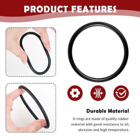 10 Piece Rubber O Ring Kit For Racing Fuel Jugs Sealing And Gasket Set, circular view showing durable rubber material