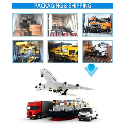Packaging and shipping process for the Straight Up Heavy Duty Water And Air Dual Function Well Drilling Rig Built Like A Tank.