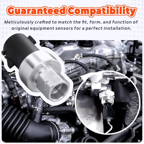 AC Pressure Sensor 5174039AA Easy Install Direct Fit For Chrysler Sebring Town And Country Voyager Caravan Durango Dakota Journey Liberty Wrangler Auto Refrigerant Pressure Transducer Switch Replacement