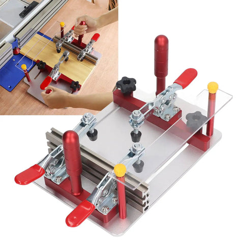 Pro Grade Woodworking Coping Sled With Adjustable 0 To 48mm Fixture And Clamp, 144.5mm Clamping Width, router table use