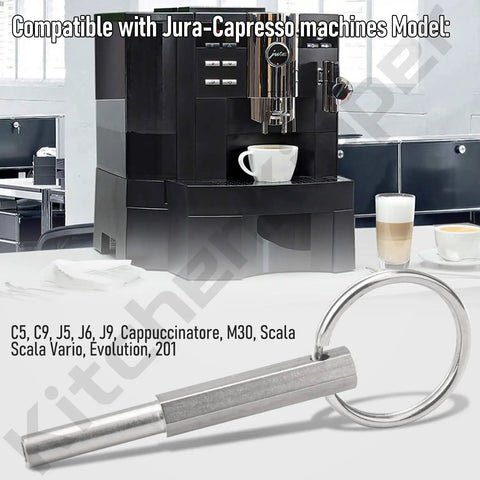 DIY Friendly Service Repair Tool Key For Jura Capresso Krups Nespresso Coffee Machines Open Security Oval Head Screws Kit in use