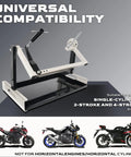 Beefy Motorcycle Engine Stand For Vertical Single Cylinder 2 Stroke And 4 Stroke Engines Eight Angle Adjustable Mount Compatible With Honda Yamaha Kawasaki Suzuki ATV Dirt Bike