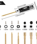 Pro Grade Short Handle Hex And Nut Driver Tool Set For 1 18 And 1 24 Scale RC Mini Crawler Cars TRX4M SCX24 FCX24 with size chart