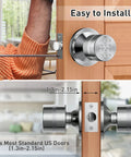 Keyless Digital Door Lock Set For Home And Locker Satin Nickel Finish 3 Pack With Master Code and Nine User Codes shown installed