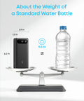 Hella Reliable Portable Charger And 20000 Mah Power Bank With Built In Usb C Cable compared to a standard water bottle on a scale.