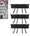 48 Inch Wall Mount Garage Tool Organizer Heavy Duty With 440 Pound Load Capacity Six Adjustable Hooks And Three Rails For Workshop Storage Holds Tools Ladder Broom Shovel And Rake