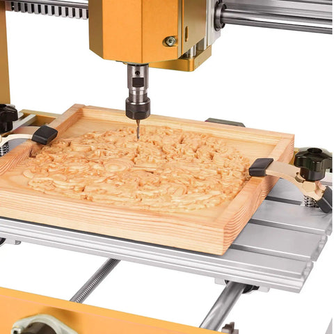 Press Plate Clamp For CNC Router T Track Hold Down System Compact 45mm Clamping Range 6063 Aluminum Alloy Quick Tightening Knob Easy Setup Rock Solid Workholding For Woodworking Projects 2 Pack securing wood on CNC router bed