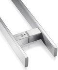 60 Inch Solid Stainless Steel Push Pull Door Handle Set With Heavy Duty Commercial Grade 304 Brushed Finish Deep Engagement Standoffs Glass And Barn Door Pulls For Interior Doors Built To Last, 304 stainless steel