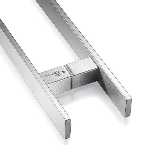 60 Inch Solid Stainless Steel Push Pull Door Handle Set With Heavy Duty Commercial Grade 304 Brushed Finish Deep Engagement Standoffs Glass And Barn Door Pulls For Interior Doors Built To Last, 304 stainless steel