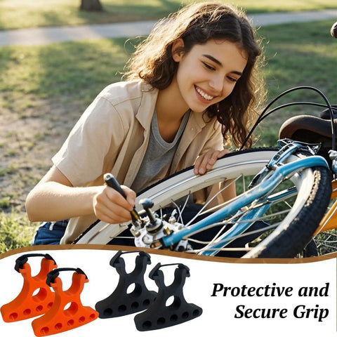 Portable Inverted Ebike Repair Stand With Handlebar Jacks For Quick On The Go Fixes For Commuters And Cyclists 1 Pair Black user fixing bike