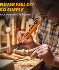Slick Mini Battery Rotary Tool With Bright Led Beam And Five Adjustable Speeds Up To Eighteen K Rpm used for wood crafting and engraving.
