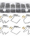 Three Thousand Pieces Plastic Welder Staples Kit With Storage Box 0.6mm And 0.8mm Flat Wave Corner Staples For Car Bumpers Dashboards