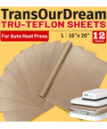 12 Pack PTFE Teflon Sheets 16 By 20 Inches For Auto Heat Press And Sublimation Pro Grade Nonstick Reusable