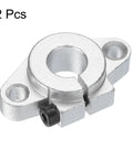 Heavy Duty Aluminum Linear Rail Shaft Clamp For 12mm Shaft, Diamond Shaped Rhombus Mounting Bracket, 2-Pack For CNC Machines