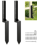 Two Pack Fence Post Repair Kit Fix Rotting Or Damaged Wood Posts Without Replacing Them With Heavy Duty Steel Brackets And Concrete Anchors