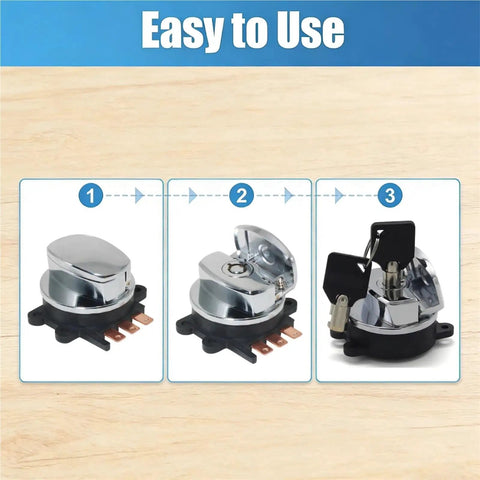 Steps to use Ignition Starter Switch With Key For FXDWG Wide Glide Dyna And Softail Models Fit FXDWG3 CVO FXDWGI FXST OEM Lock Kit