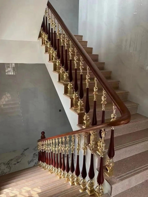 Premium Aluminum Stair Baluster Spindle Kit Adjustable Angle Solid Floor Mount for Garage Basement Patio with elegant design.