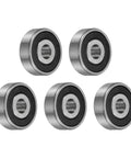 Five 636-2RS Deep Groove Ball Bearings 6x22x7mm 5 Pack Chrome Steel With Double Rubber Seals Lubricated Precision Bearing P6 ABEC 3
