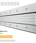 French Cleat Wall Hanger 30 Inch Heavy Duty Z Bar Mount 200 Lbs with screws, wall anchors, and level tool for easy installation.