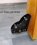 Sliding Library Ladder Hardware Kit With Full Track System For Home Indoor Loft And Garage Black Steel Floor Roller with Brake