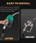 Dual Rotary 1 Inch NPT Fuel Hose Swivel for Quick Fuel Transfers 360 Degree Rotation at Both Ends Fits Pumps and Nozzles 2 Pack with Easy Angle Adjustment for Faster Mess Free Fueling, after and before use