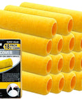 18 Piece 9 Inch Paint Roller Covers Kit With Dense Three Eighth Inch Nap For Semi Smooth To Textured Surfaces Durable Polyester Fibers