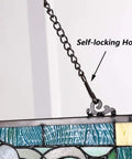 Metal Chain With Safety Hooks For Tiffany Style Stained Glass Window Panel Hangings, 30 Inches Long, Black Nickel Coating, 12mm Links