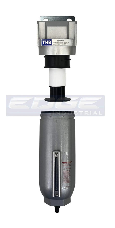 Built Tough High Flow In Line Particulate Filter And Water Trap For Compressed Air Systems With 5 Micron Filtration, Metal Bowl, Auto Drain, Three Quarter Inch NPT, 11 Oz Capacity