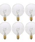 Pack Of 10 Clear G16.5 Globe Light Bulbs 25W 120V E12 Candelabra Base Decorative Incandescent Bulbs For Vintage Lamps Chandeliers And Home Lighting For A Cozy Warm Glow