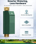 WiFi Water Timer For Garden Hose With Built In Flow Meter No Hub Needed Brass Inlet And Outlet Smart Sprinkler Controller