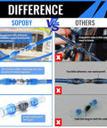 Sopoby 250-piece solder-seal wire connectors kit; blue insulated heat-shrink butt connectors for automotive marine use