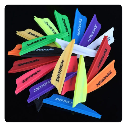 Multicolor TPU 1.75 Inch Arrow Vanes Kit For DIY Archery Shield Archery Vane With Airflow Groove Rubber Hybrid Bolts Vanes