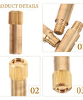Detailed view of Brass Shelf Pins 4 Pack Anti Loosening Furniture Cabinet Shelf Support Pegs Heavy Duty Antique Style
