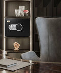 Heavy Duty Steel Money Safe Box With Electronic Digital Keypad And Knob, 0.77 Cu Ft Security Safe in an elegant office setting