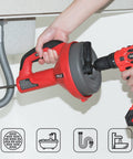 Heavy Duty 23 Ft Drain Auger Snake With Drill Adapter And Gloves for Homeowners clearing hair clogs in kitchen sink