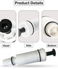 Replacement Flush Cartridge C100500K For 500 501 501A 501B 503 504 Toilet Tanks product details showing head, side, bottom views