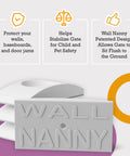 Wall Guard For Baby Gates And Pet Gates Made In USA Indoor Kid Safe Wall Protector For Pressure Mounted Gates Keeps Walls From Scratches And Dings White Finish displayed with features listed above