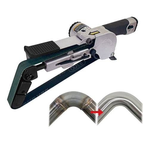 Weld And Tube Belt Finish Sander Three Quarter By Twenty Point Five Inch With Belts Adjustable Roller for Sanding Curved Tubing