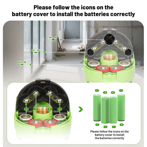Self Leveling Laser Level With Tripod 60 Inch 360 Degree Green Horizontal Line And 140 Degree Vertical Line Two Plumb Dots Green Beam Laser Level battery installation instructions