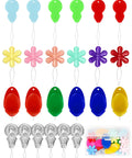 Ultimate 24 Piece Needle Threaders Kit For Hand Sewing Embroidery And Machines With Clear Storage Box Includes 6 Gourd Shaped 6 Thumb Shaped 6 Aluminum Machine Threaders And 6 Petal Shaped Threaders For Easy Threading From FIVEIZERO laid out with clear box